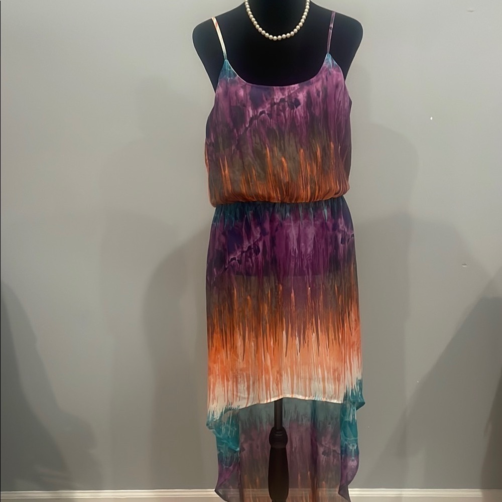 Multicolor Sleeveless Dress great beach /summer maxi dress